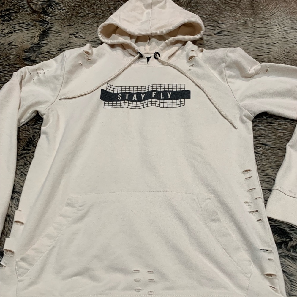 Carbon ‘Stay Fly’ Lightweight Hoodie Size S